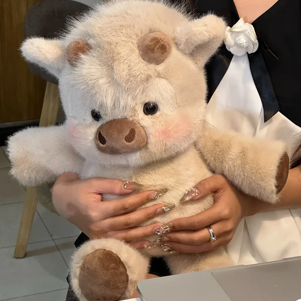 Cute Running Scottish Highland Cow Stuffed Animal - Image 6